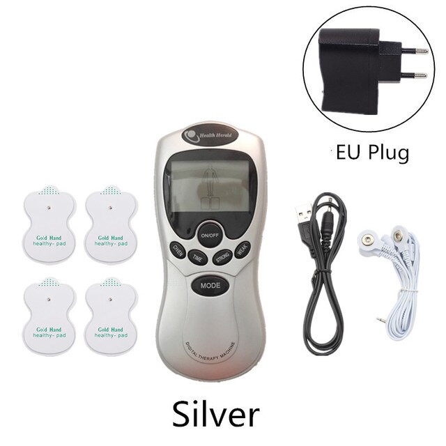 1 Set Body Pain Relief Pulse Relax Muscle Electronic Therapy Massager for Back Foot Neck 2 Colors Optional