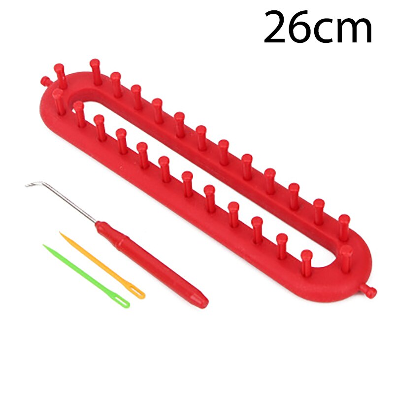 1 Set Rechthoek Ronde Diy Breien Weefgetouw Sjaal Trui Hoed Sjaal Stiksels Knit Handgemaakte Craft Weven Vlechten Tool: 26cm