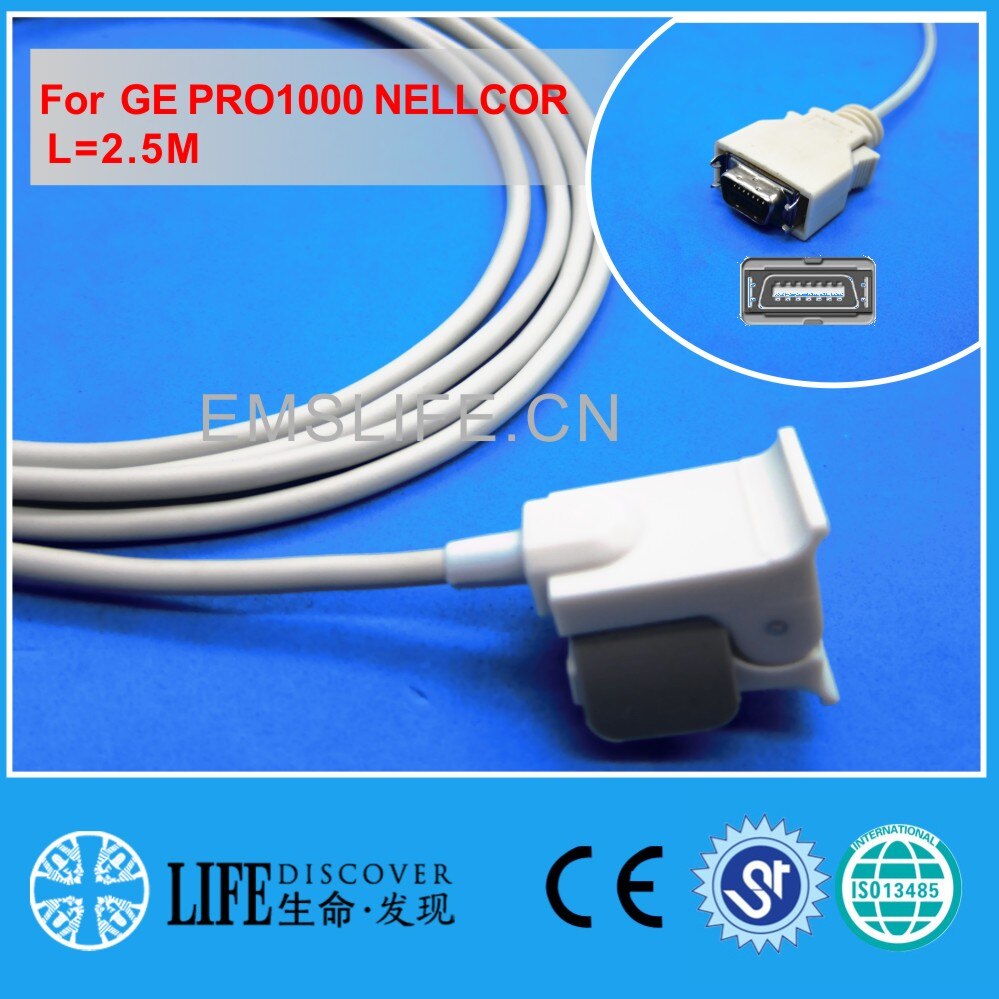 Long cable AWT adult finger clip spo2 sensor for GE dinamap pro1000 Nellcor: child Finger clip