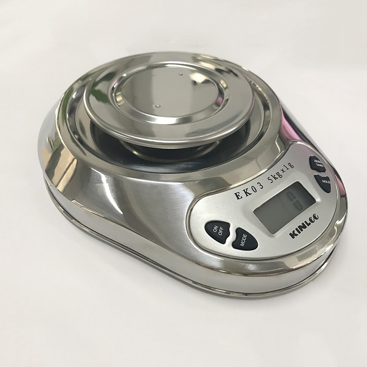 electronic stainless steel kitchen scale weight 5kg/1g electronic portable stainless steel bowl scale baking scale