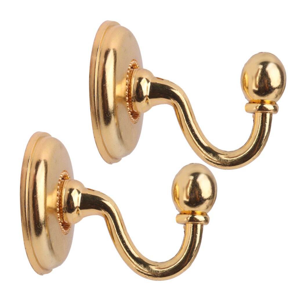 2x Metal Curtain Holdback hooks Wall Tie Back Hook Hanger Holder exquisite decoration forja de puerta hierro