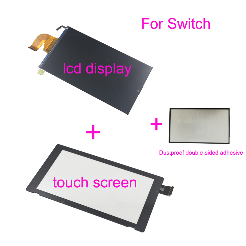 3 stks/partij Voor NS Schakelaar Lcd-scherm + Touchscreen + Stofdicht dubbelzijdig adhesive