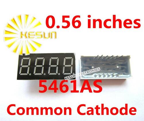 50PCS x 0.56 inches Green Red Blue Jade Green 4 Digital Tube 5461BG 5461AG 5461BS 5461AS 5461AGG 5461BGG LED Display Module