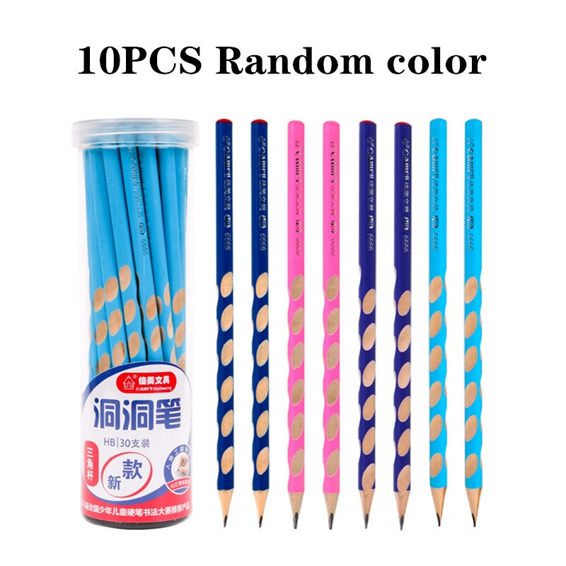 HB Kawaii Wooden Lead Pencils Hole Pencil For Kids School Office Supplies Novelty Stationery Correction Tools: Default Title