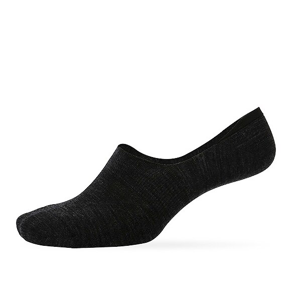 Running Socks, ZEALWOOD Meirno Wool Ultralight No Show Athletic Running Socks for Men and Women, 1/3 Pairs: 1 pair black / M