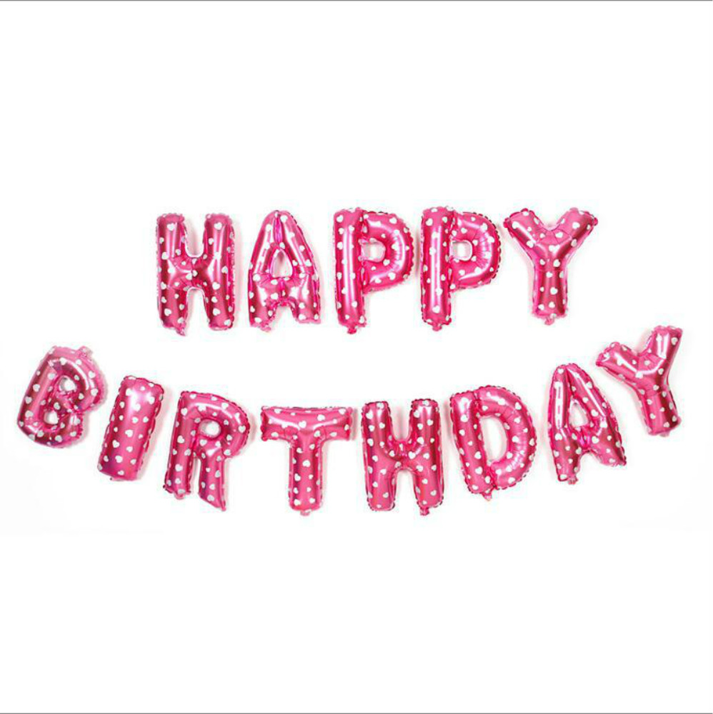 16 inch Letters Happy Birthday Foil Balloon Birthday Party Decorations Adult Kids Alphabet Air Balloons Baby Shower Supplies 63D
