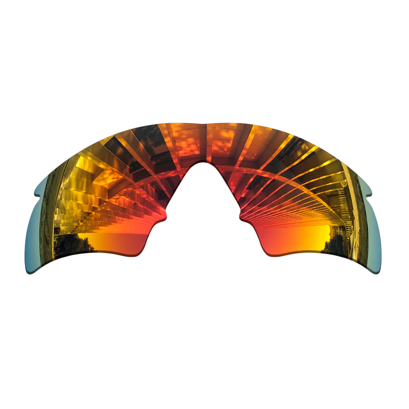 Gepolariseerde Vervanging Lense Voor-Oakley M Frame Hybrid Zonnebril Frame True Kleur Mirrored Coating-Opties: Fire Red