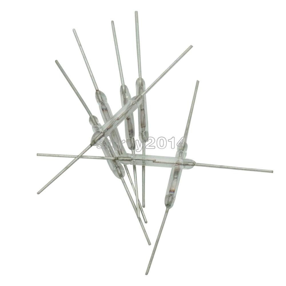5pcs N/O Reed switch Magnetic Switch 2 * 14mm Normally Open Magnetic Induction switch