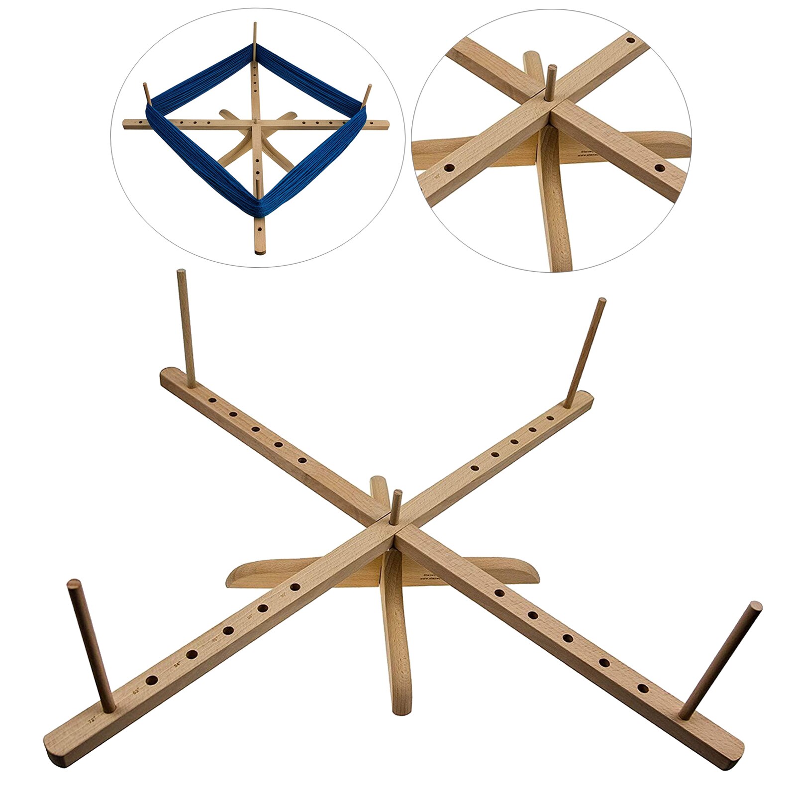 Wooden Swift Yarn Thread Fiber String Wool Winder Holder Umbrella Hand Knitting Craft Tools For Patchwork DIY Accessories