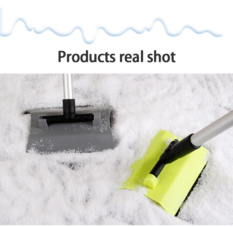 1Pcs Retractable Winter Car Snow Shovel Snow Cleaning Glass Deicing And Frosting 180 Degree Rotating Aluminum Alloy Ice Scraper