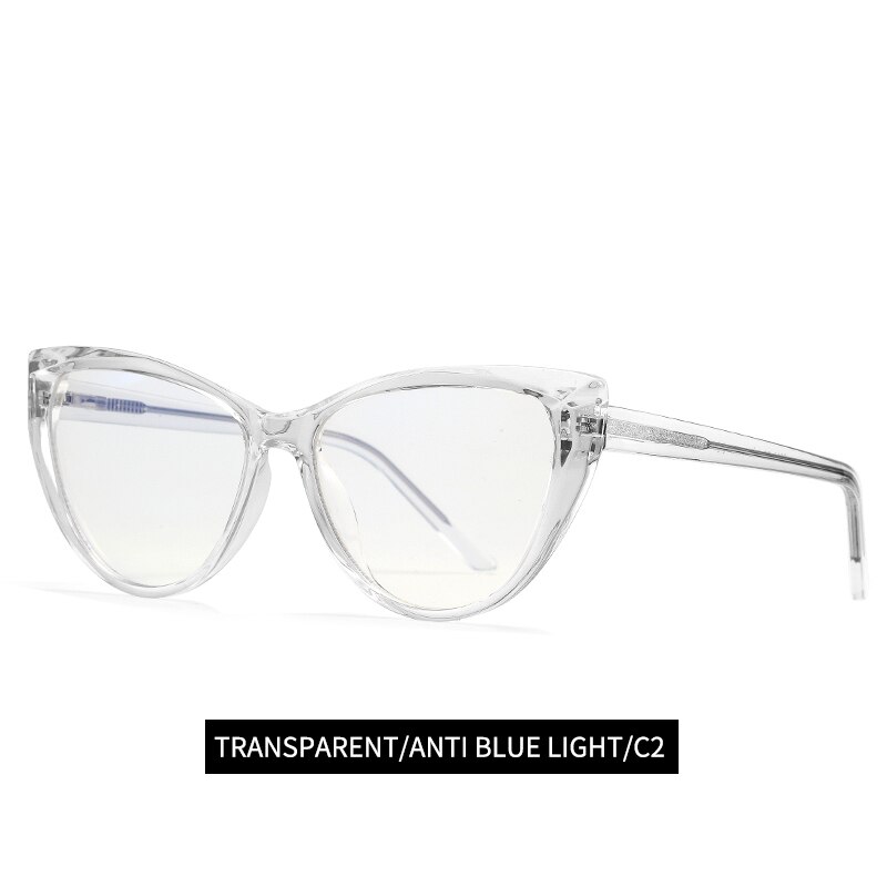 Fenchi  tr90 cat eye clear computer briller anti blå lys blokerende briller ramme filter gennemsigtig gaming beskyttelsesbriller briller: 5