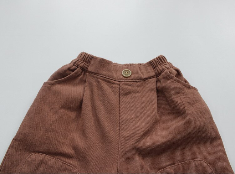 2020 Bambini di autunno Casual Pantaloni Stile Coreano Del Bambino di Patch Pantaloni dei Ragazzi di Colore Puro