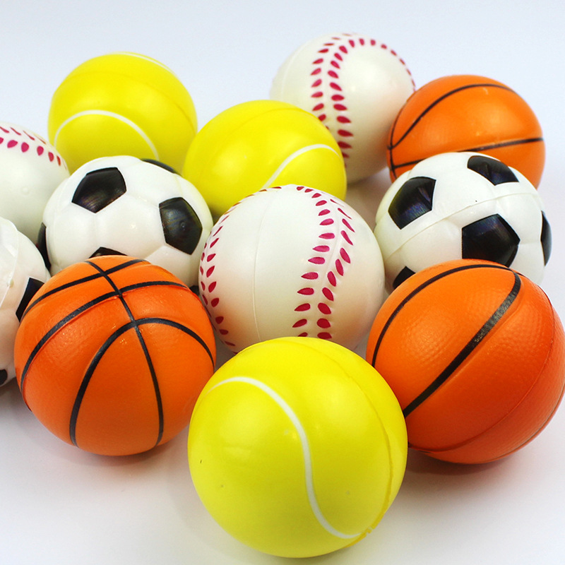 12pcs Children Sponge bounce Ball Sports Anti Stress Ball Educational Toys For Kids Outdoor Sports Decompression Release Ball