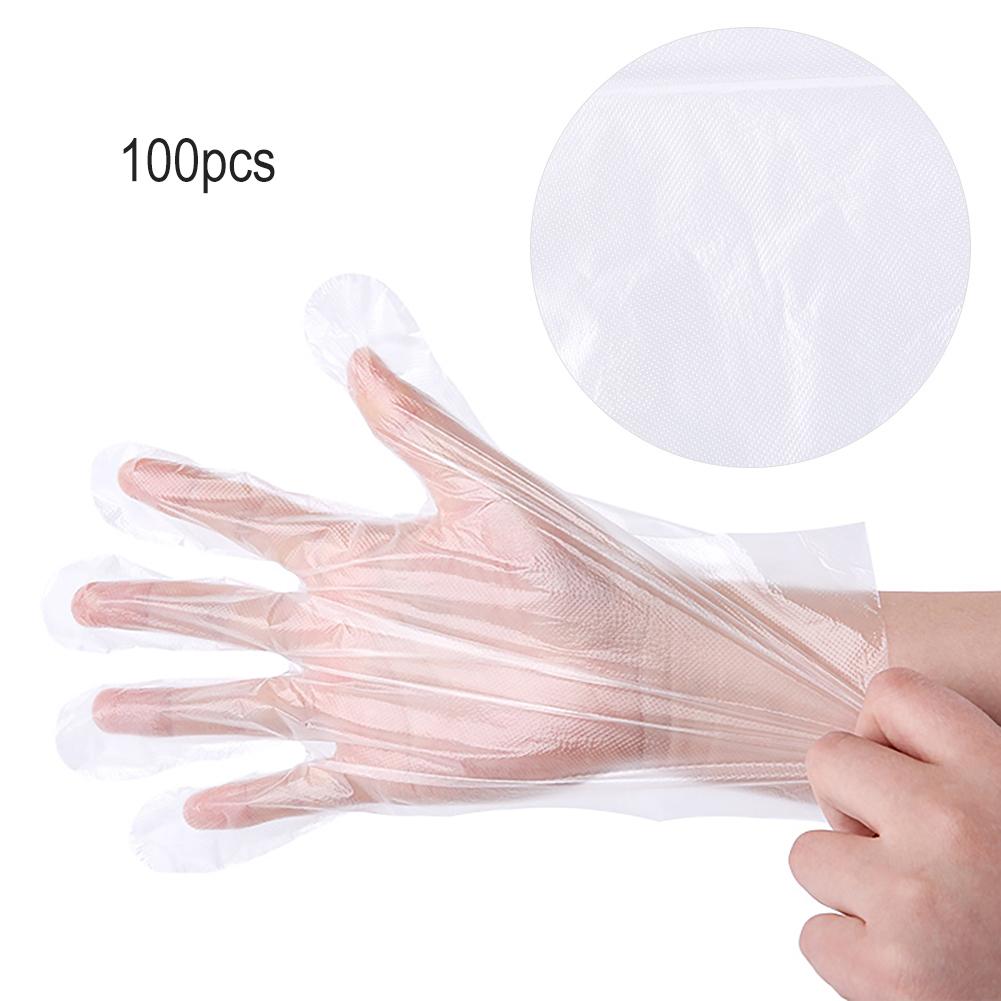 100 Pcs Wegwerp Voedsel Handschoenen Plastic Handschoenen Bbq Transparante Milieuvriendelijke Handschoenen Restaurant Huishouden Keuken Tuin Accessoires