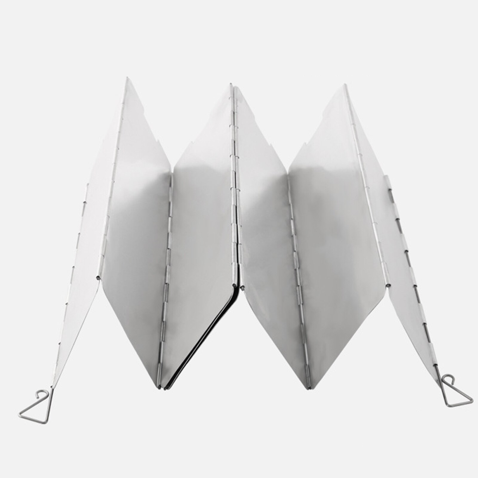 7 Platen Outdoor Gasfornuis Wind Shield Opvouwbare Camping Koken Brander Winddicht Scherm Aluminium Picknick Kachel Voorruit