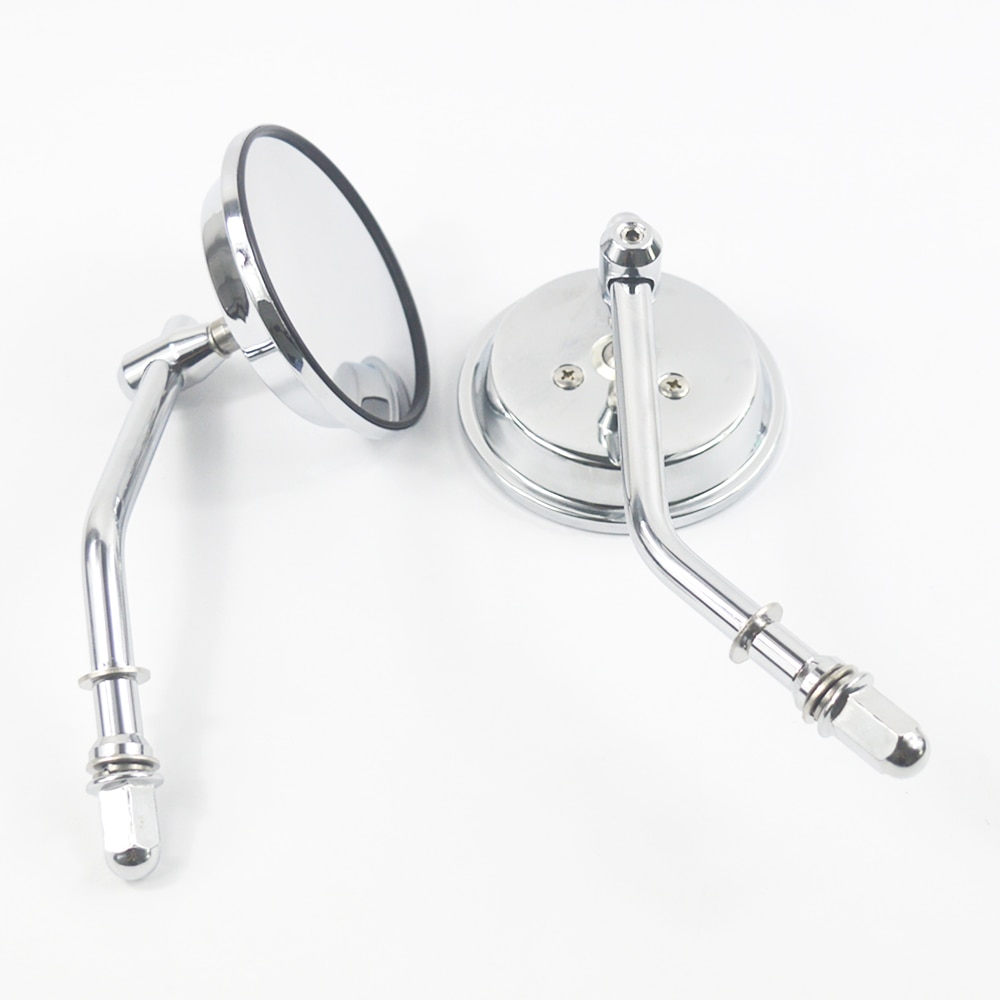 Rétroviseur rond noir/Chrome de moto, pour Harley Sportster 883 1200 Iron 883 Softail Dyna