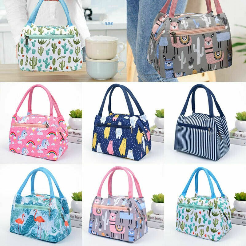 Portable Insulated Lunch Bag Box Picnic Animal Thermal Insulated Cooler Waterproof Tote Storage Bag For Adults Women Girls