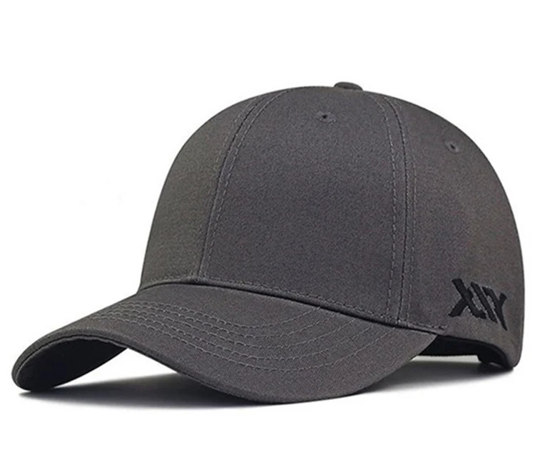 64-68 cm grande taille chapeau tour de tête grand hommes casquette de Baseball femmes casual Hip Hop Snapback réglable XXL: Gris clair
