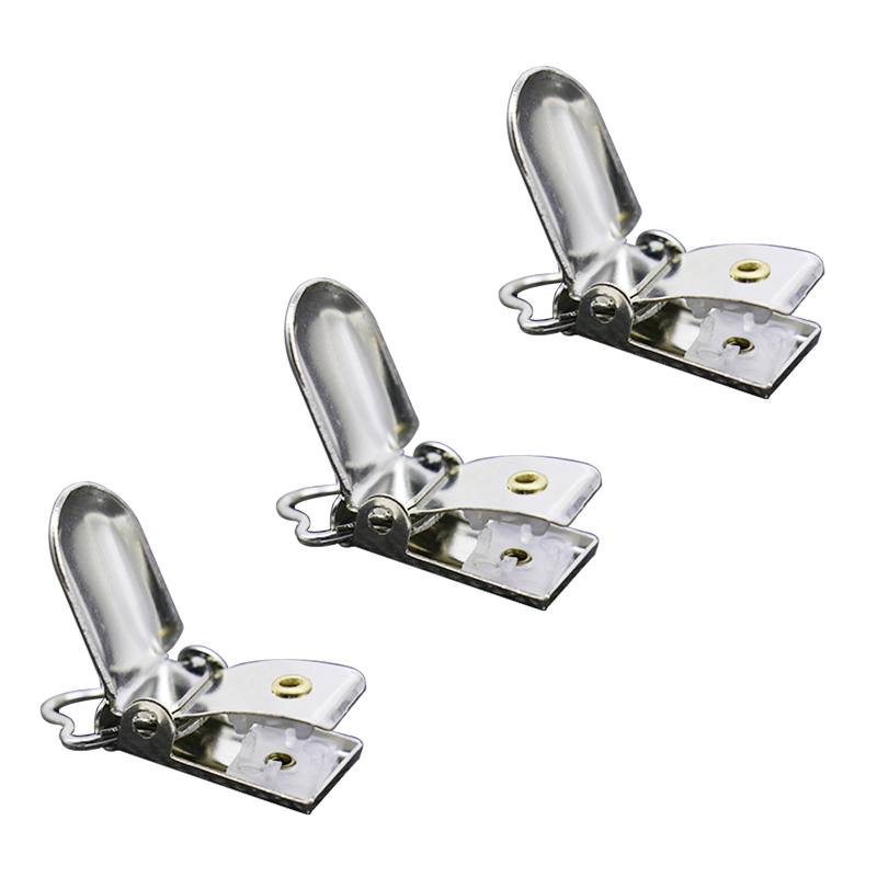 Luo Qiu 10mm Metal Silver garment clips with Plastic teeth Use size attache sucette speenkoord hout (10 pieces/lot)