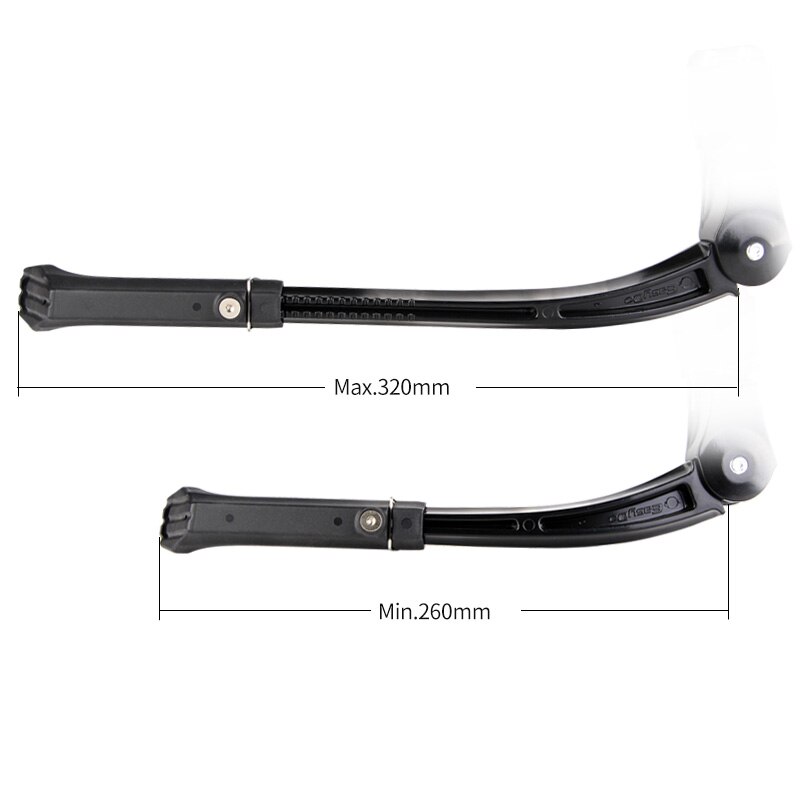 Support Vélo Béquille Latérale Vélo En Alliage Aluminium - Réglable Sans Outils - Compatible Roues 24-27 Pouces VTT/Route Support Latéral Vélo Ajustable