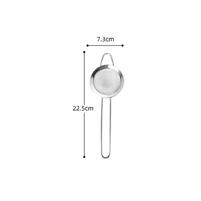 Colador de harina de acero inoxidable de 3 tamaños, colador de mano, tamiz de azúcar para glaseado, accesorios para hornear, suministros de cocina: Small