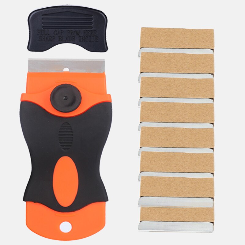 Razor Scraper Plastic Handle Tinting Vitroceramica scraper Tool Ceramic Glass Oven Window Spatula Flooring Tools Squeegee Clean: 2