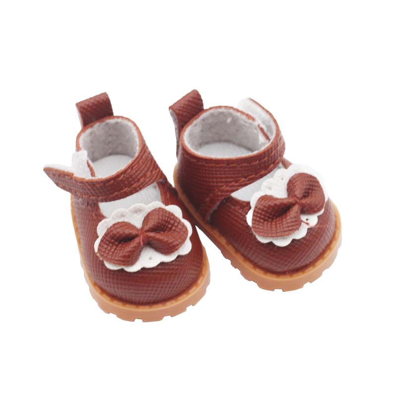 Labubu Puppen Prinzessin Schuhe Stile DIY für Labubu Puppe Leder Lederschuhe Puppen Zubehör Kleidung: dunkel khaki