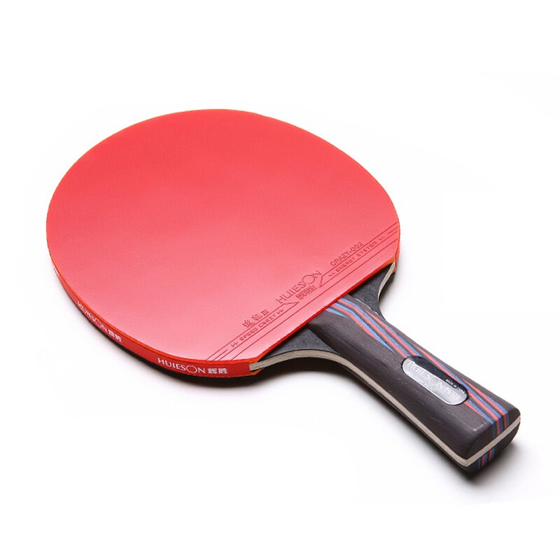 Pingpong raquete de tênis mesa raquete bat fibra carbono borracha para treinamento esportes sal99