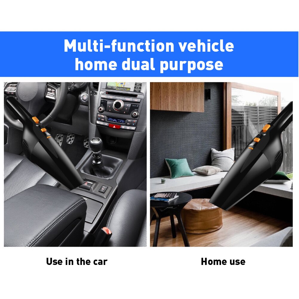 Handheld Vacuum Cordless Powerful Cyclone Suction Portable Rechargeable Vacuum Cleaner Quick Charge for Car Home Pet Hair