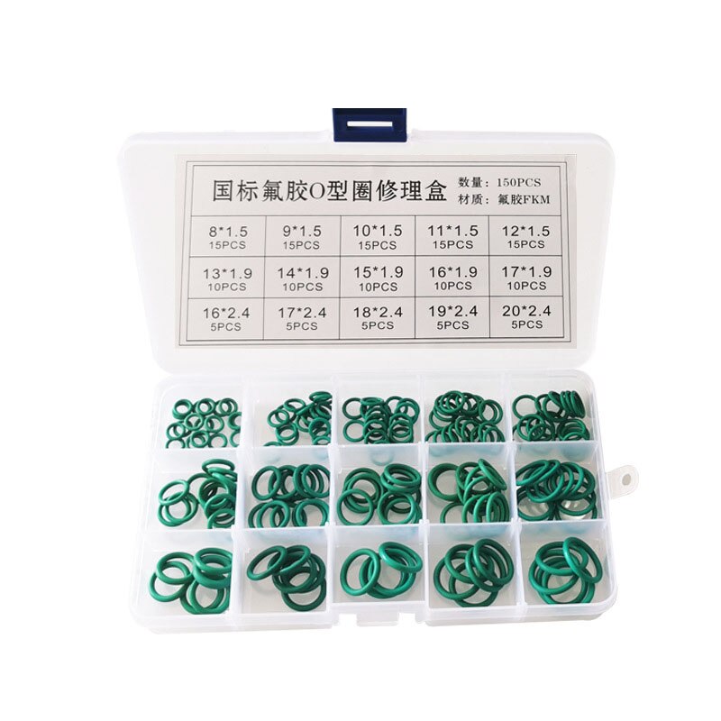 150Pcs/200Pcs/225 Stuks Nbr Afdichting O-Ringen Kit Rubber Ringen Set Nitril Wasmachines Olie slip Pakking Afdichting Silicone O Ring