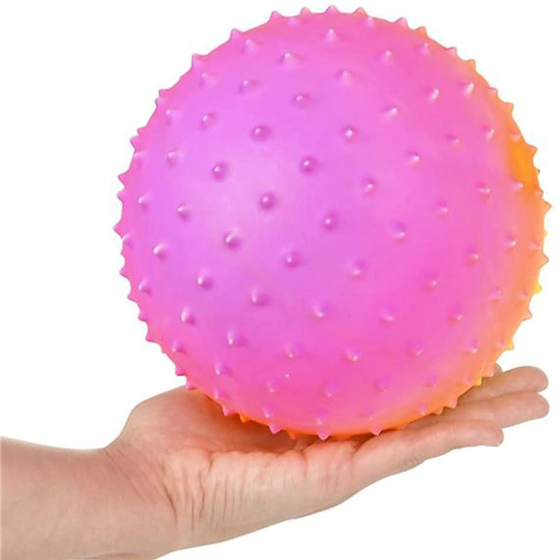 Inflatable balls, 9- inch inflatable rainbow balls, outdoor sports game, children's toy, sensory balls, baby children's toy