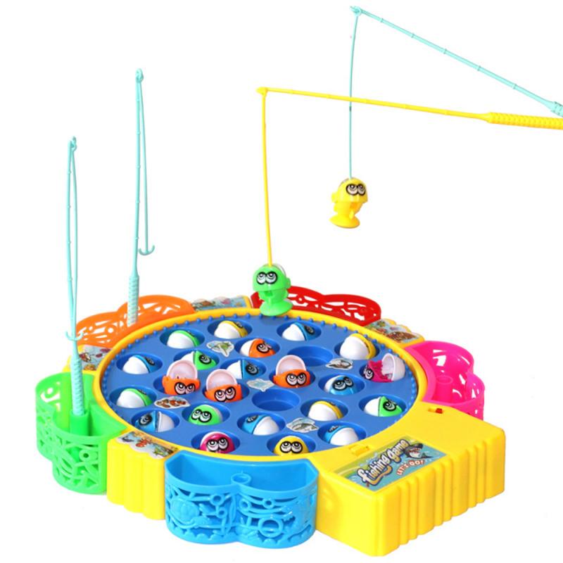 Kinderen Vissen Speelgoed Muziek Vissen Boord Set Magnetische Roterende Functie Licht Baby Educatief Speelgoed Kerstcadeau