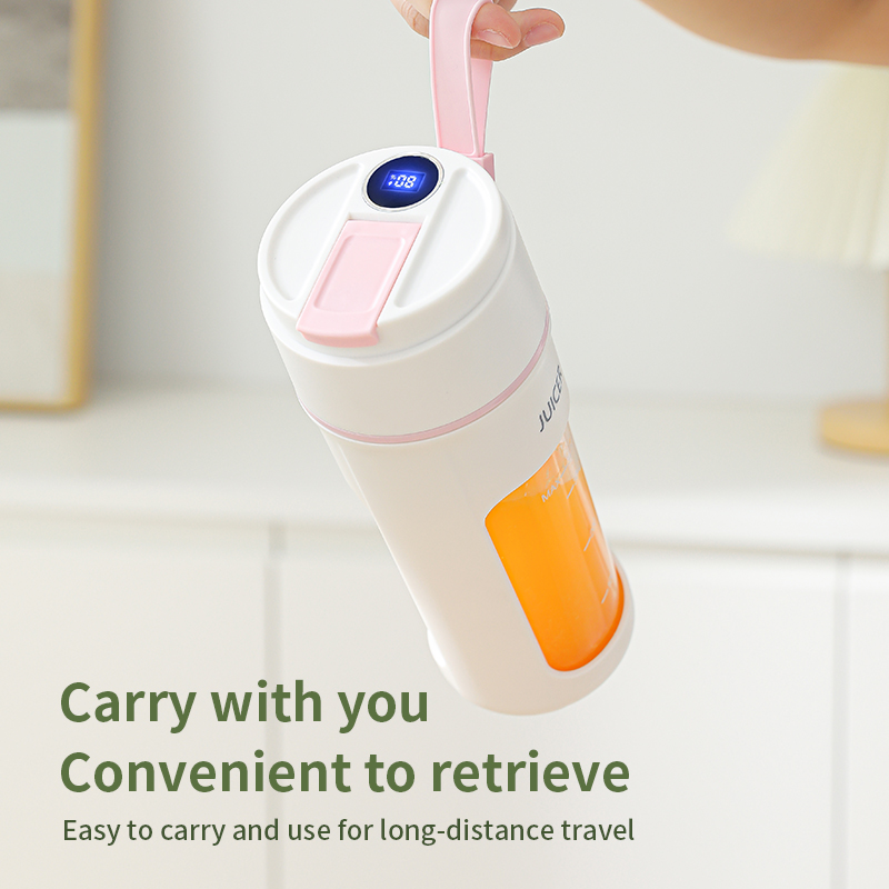 LED Digital Display Portable Juicer Bottle USB Charging Juice Cup Home Multi-functional Automatic Fruit Blender For Home Kitchen