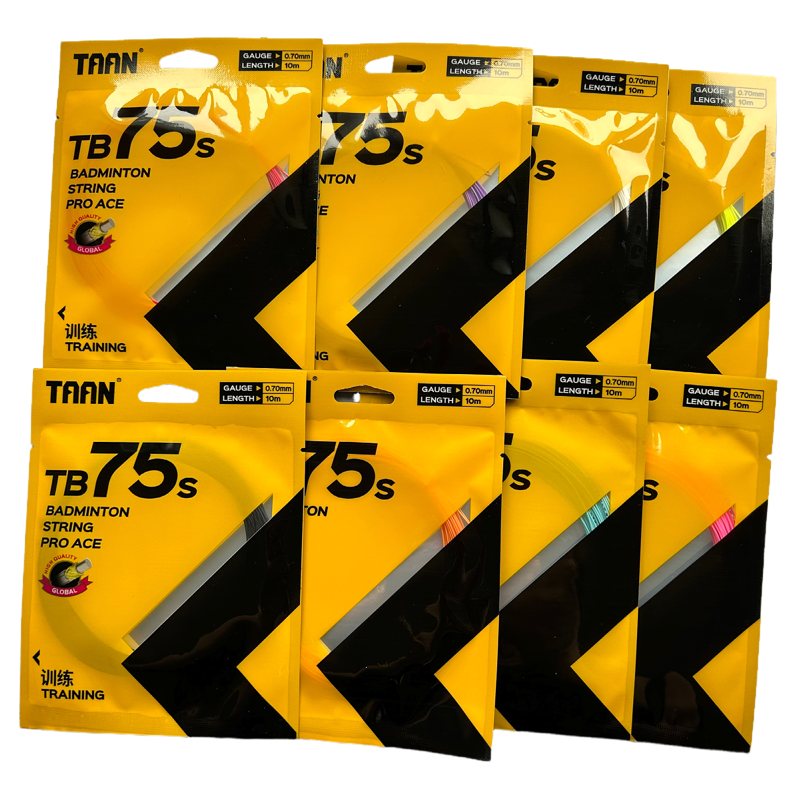 10pcs TAAN PRO ACE BT75S Badminton Racket String Durable Training String Badminton Racquet TB75 0.70mm 10M