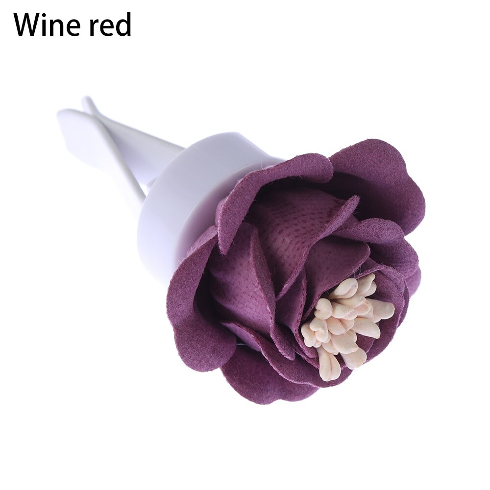 Bil luftventil parfyme 8 farger blomstertype duft autouttak luftfrisker solid duft bilstyling autodekor: Vinrød