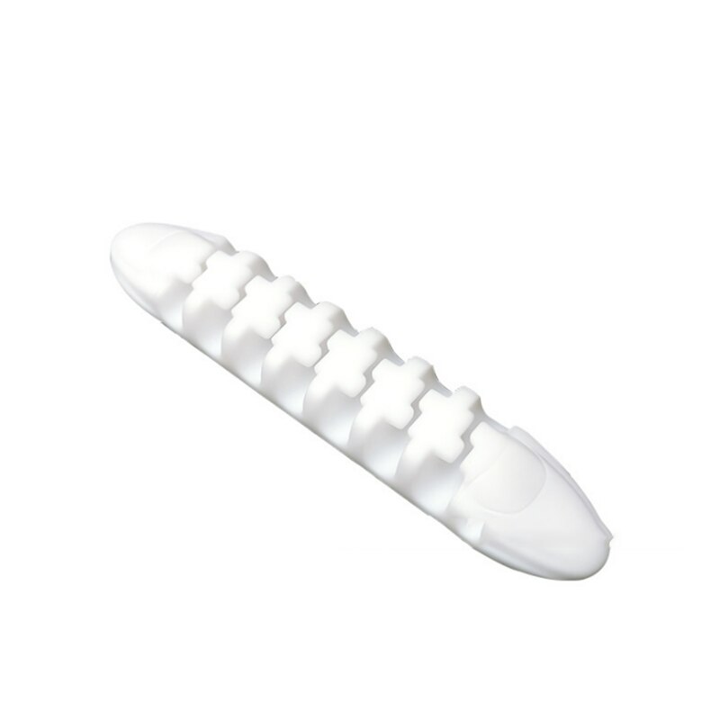 Organizer do kabli do słuchawek zestaw słuchawkowy mysz na kable klipy do zarządzania przewód silikonowy uchwyt nawijacza w samochodzie Home Office: 7 clips white