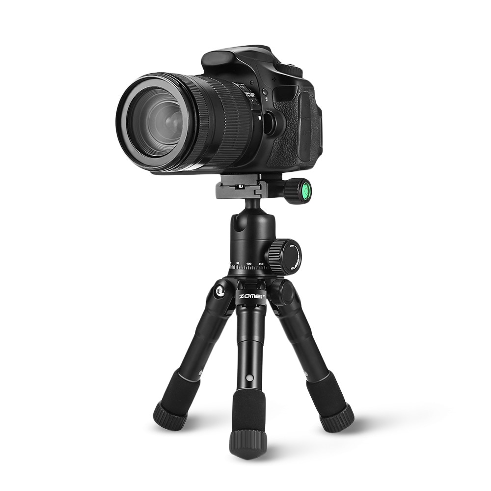Zomei CK-45 Tragbare Mini Tabletop Stativ mit 5 Abschnitte Quick Release Platte für SLR DSLR Kamera Smartphones