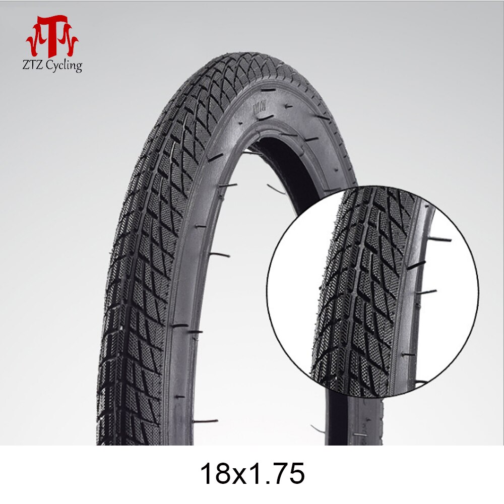ZTZ Bicycle tire 12/14/16/18/20/22/24/26 inch,Tubeless Folding Tire, eplacement Bike Tire, Multiple Bike Styles, Black: 18inch