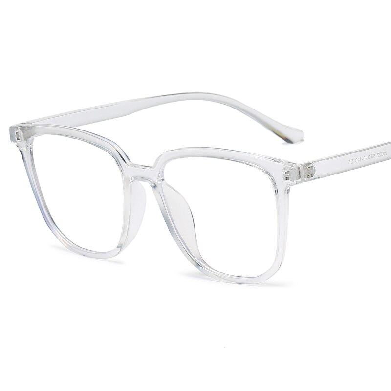 Gafas cuadradas modernas transparentes para hombre y mujer, lentes ópticas con marco de luz azul, transparentes, para ordenador, novedad de: Blanco