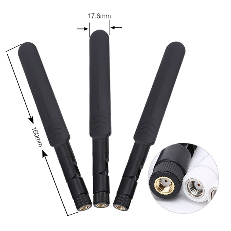 8dBi 2.4GHz 5GHz 5.8GHz Dual Band Wireless WiFi Router WLAN PCI card Antenna RP-SMA Jack Male Random Color 160mm