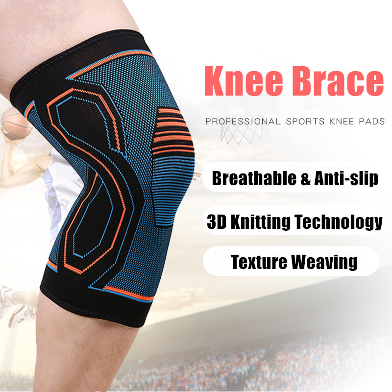 Knæbøjle støtte sport elastisk nylon kompression til volleyball basketball led smerte lindring åndbare knæ ærme puder