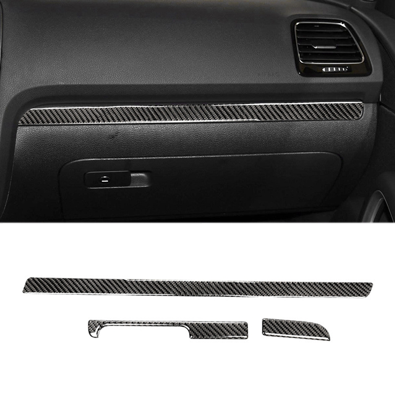Accessoires de décoration pour tableau de bord intérieur de voiture en Fiber de carbone pour Scirocco R –