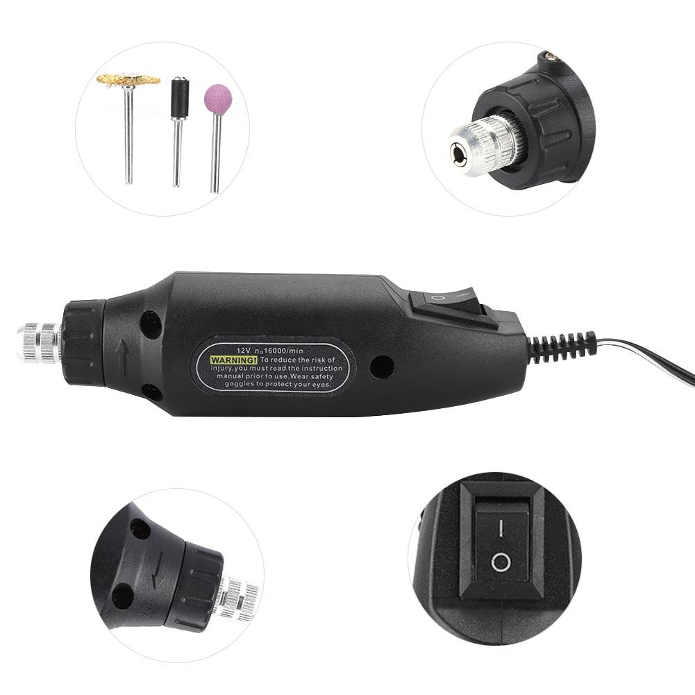 12V Mini Drill Electric Grinder Kit Hand Tool Sets Polishing Rotary Tool Accessories EU Plug 220V Power Tool Accessories