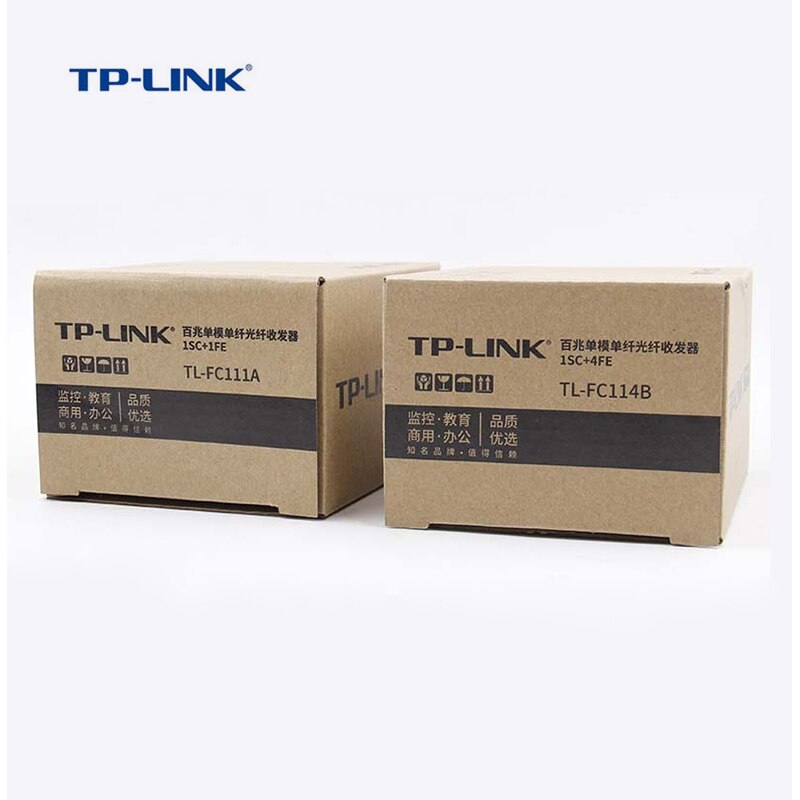 TP-Link Fast Fiber transceiver Optical fiber media converter 10/100M 4 RJ45 Single Fiber SC Singlemode 20km(TL-FC111A/TL-FC114B)