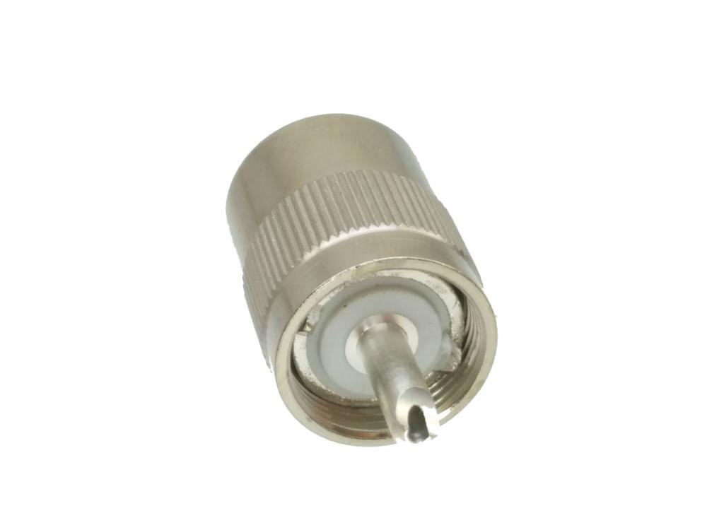 10pcs Connector PL259 UHF Male PLUG Solder for RG58 RG142 LMR195 RG400 Cable Brass