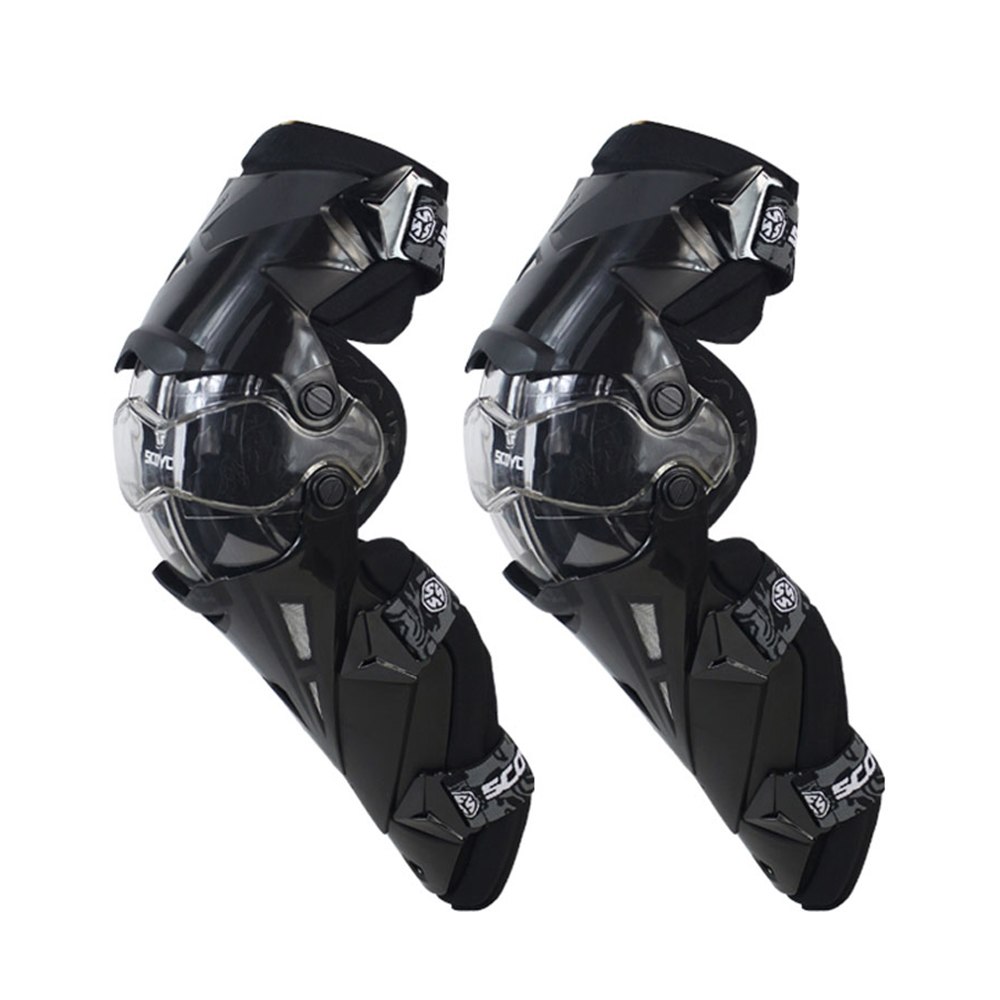 SCOYCO Motorcycle Knee Protector Motorcycle Protection Knee Protector Motocross Riding Racing Protective Guards Moto Protection: K12 Black