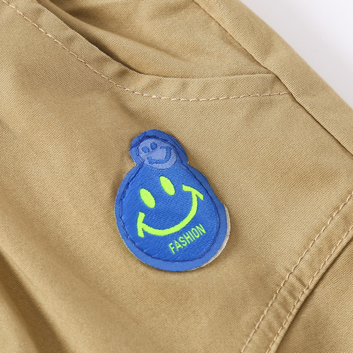 Smile Boys-pantalones cortos de algodón hasta la rodilla para niños, pantalón de cintura elástica, ropa de verano