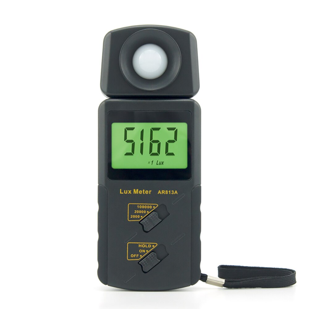 High Precision Handheld Portable LCD Screen Display AR813A Measuring Range 1~100.000 lux Electronic Digital Lux Meter