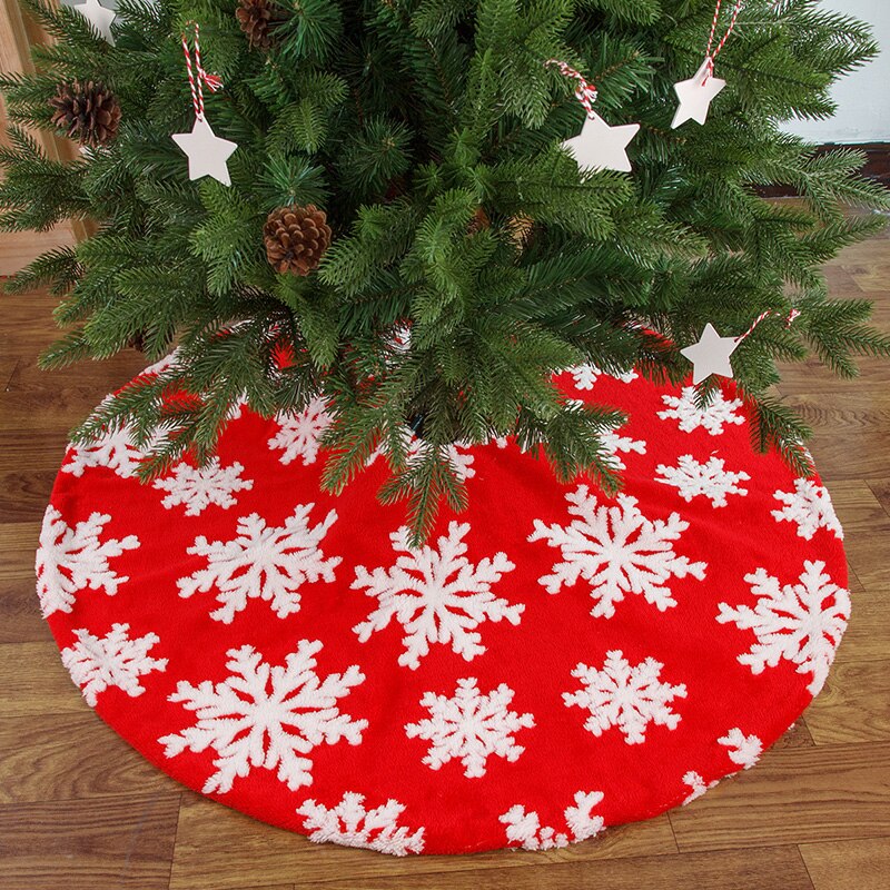 90/122Cm Pluche Kerstboom Rok Sneeuw Kunstmatige Bont Kerstboom Bodem Kussen Party Decor Navidad Xmas Tree base Cover: tree skirt 7 / 90cm