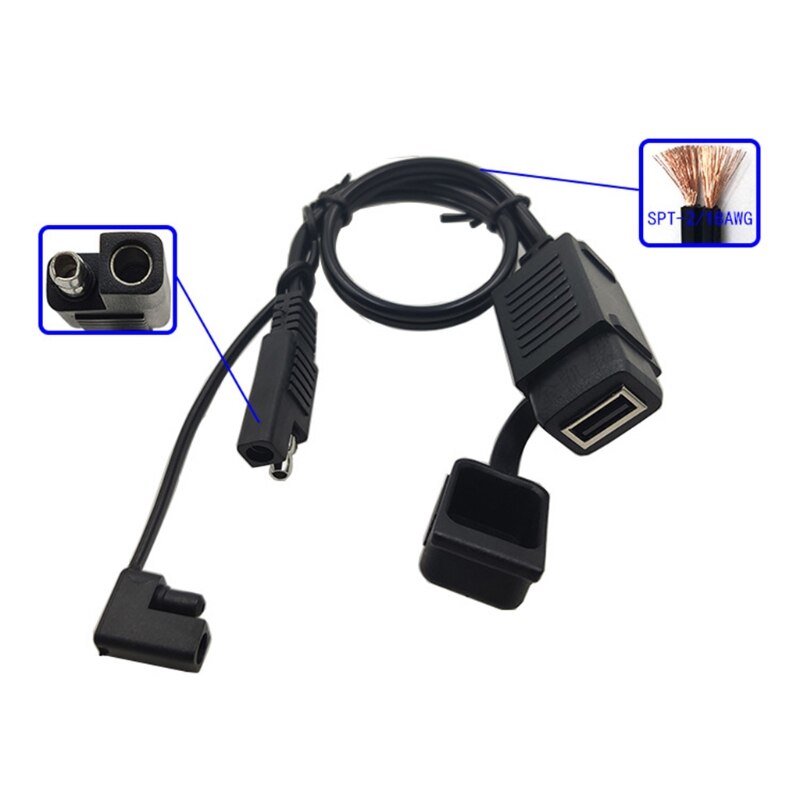 Chargeur Batterie Voitures 12v Asudaro Câble De Charge De Batterie De Moto, Adaptateur De Câble D'extension SAE Anneau De Borne De Batterie De Moto Connecteur De Accessoire Pratique Camping-car Et Remorque Chargeur Batterie Voitures 12v Asudaro Câble De Charge De Batterie De Moto, Adaptateur De Câble D'extension SAE Anneau De Borne De Batterie De Moto Connecteur De Accessoire Pratique Camping-car Et Remorque